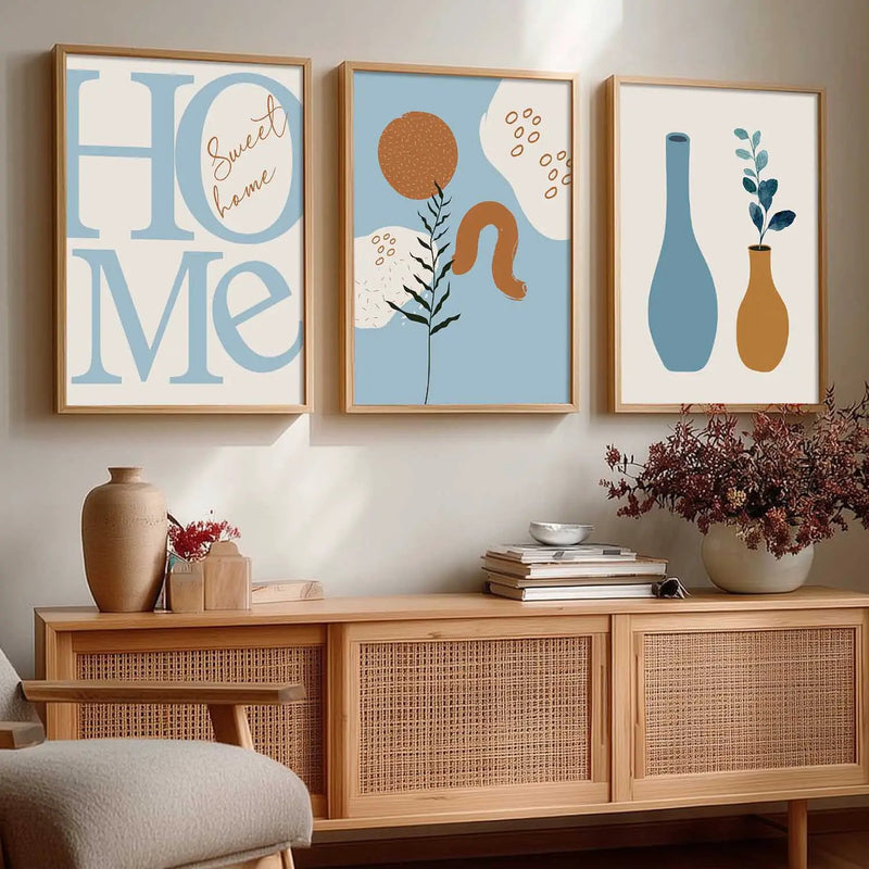Boho Wall  Art Paintings for Living Room - Wall Poster With frames