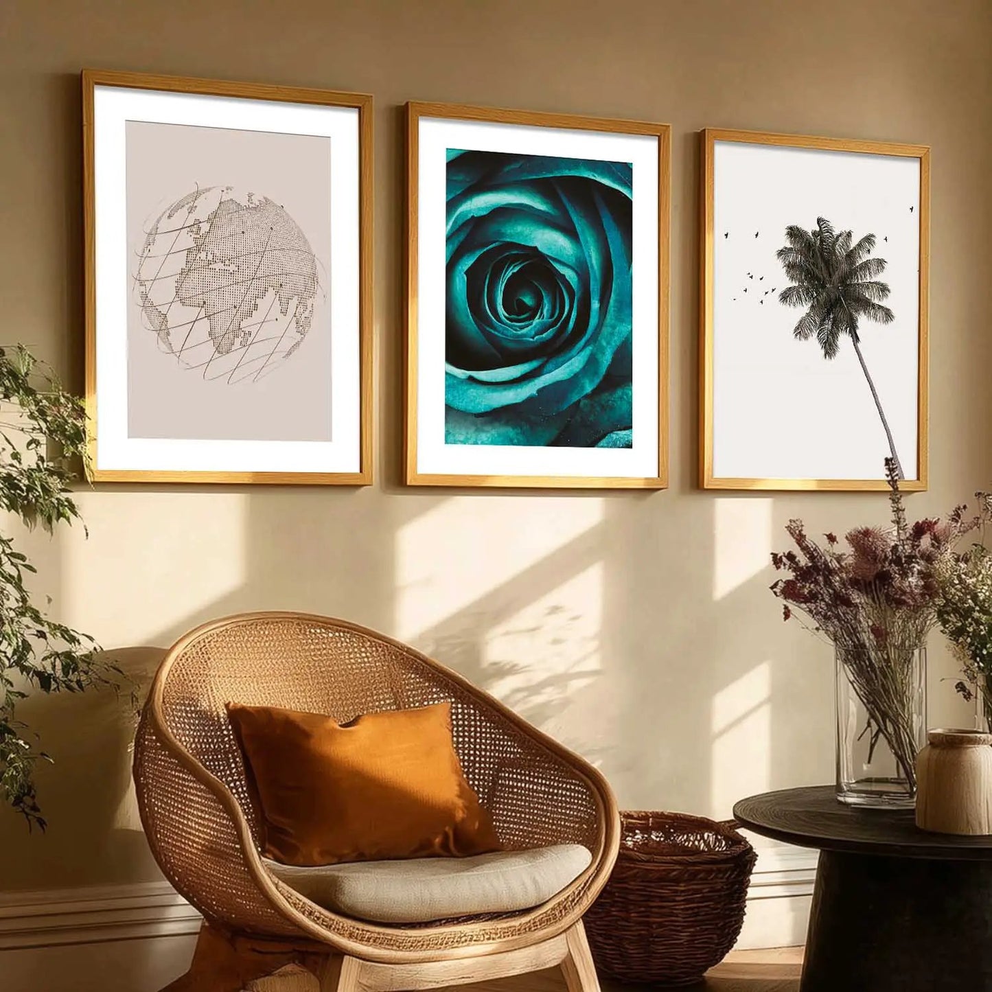 Boho  Wall Art Paintings for Living Room - Wall Poster With frames
