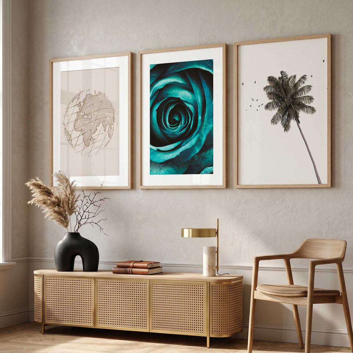 Boho  Wall Art Paintings for Living Room - Wall Poster With frames