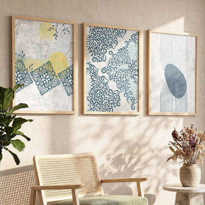 Boho  Wall   Art  Paintings for Living Room - Wall Poster With frames