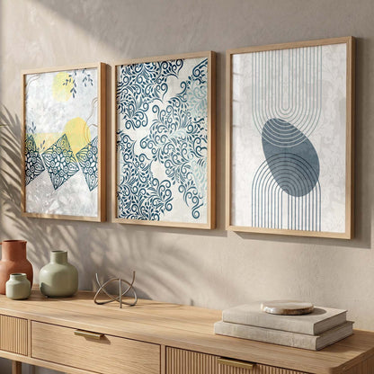 Boho  Wall   Art  Paintings for Living Room - Wall Poster With frames