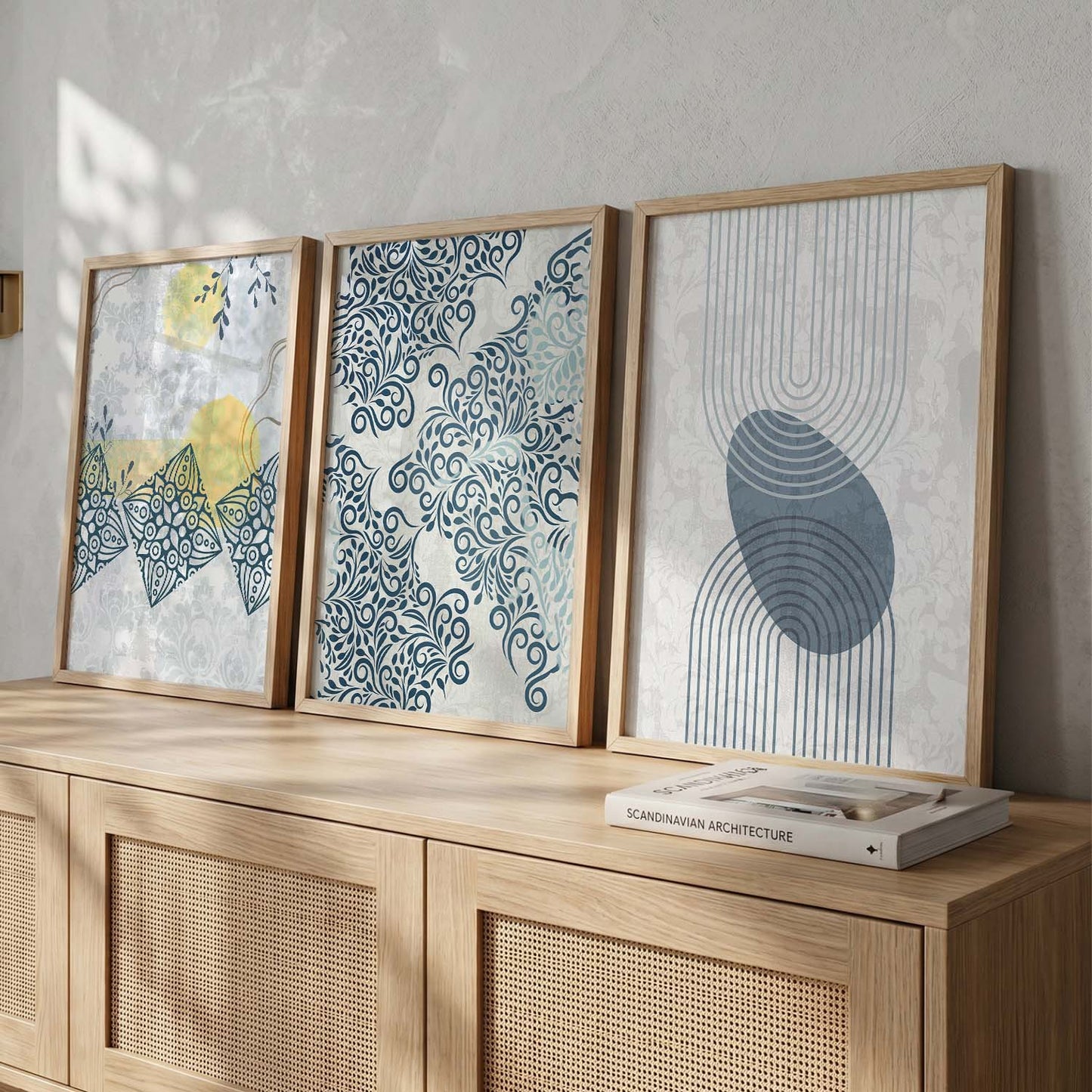 Boho  Wall   Art  Paintings for Living Room - Wall Poster With frames