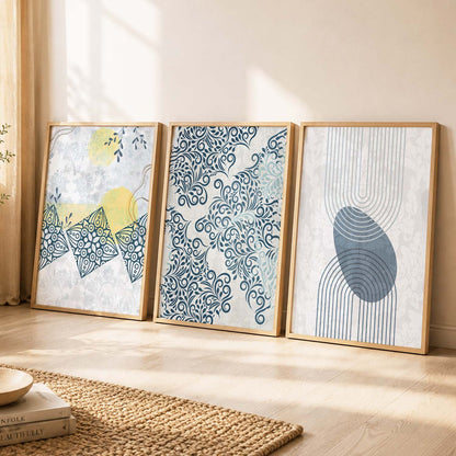 Boho  Wall   Art  Paintings for Living Room - Wall Poster With frames