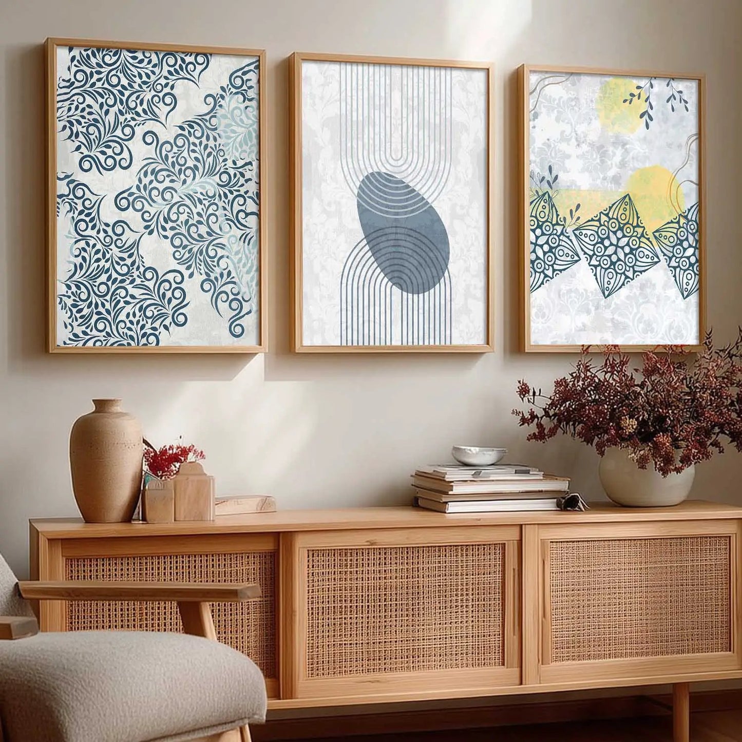 Boho  Wall   Art  Paintings for Living Room - Wall Poster With frames