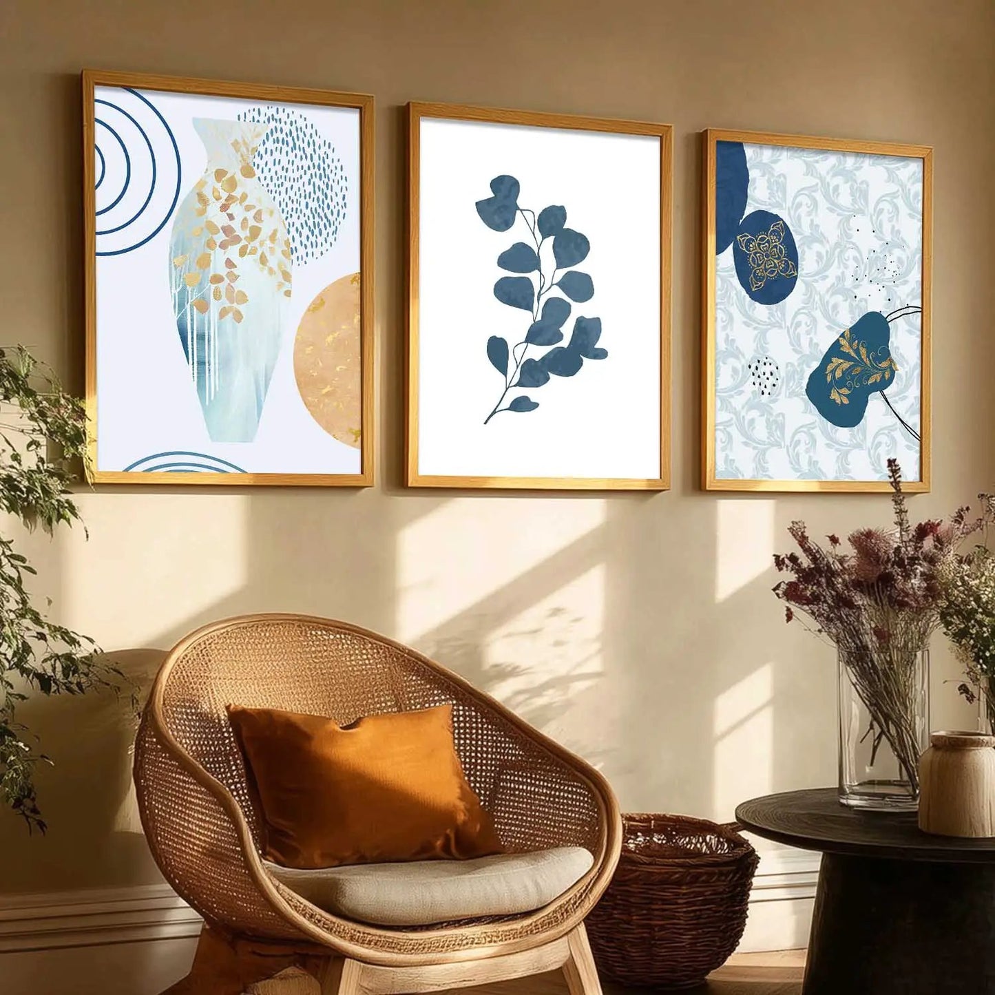 Boho  Wall  Art Paintings for Living Room - Wall Poster With frames