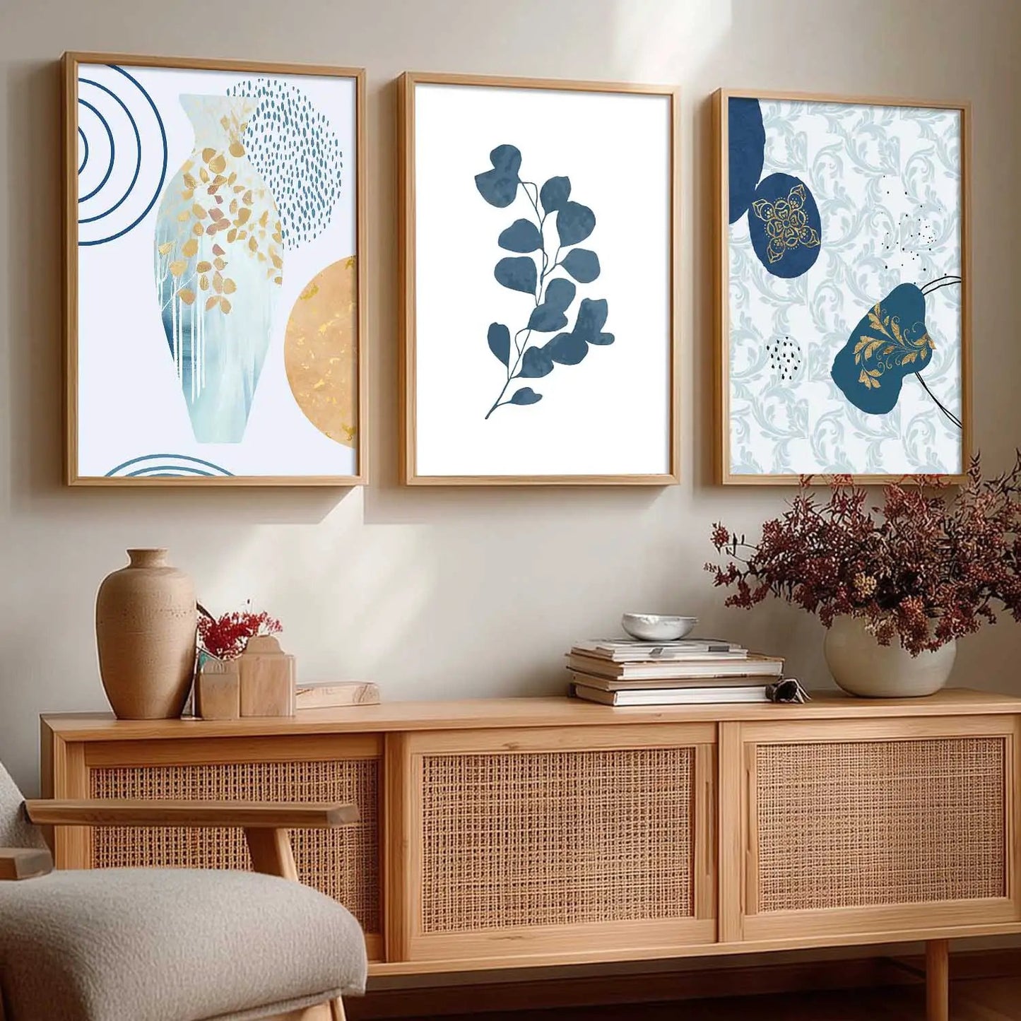 Boho  Wall  Art Paintings for Living Room - Wall Poster With frames