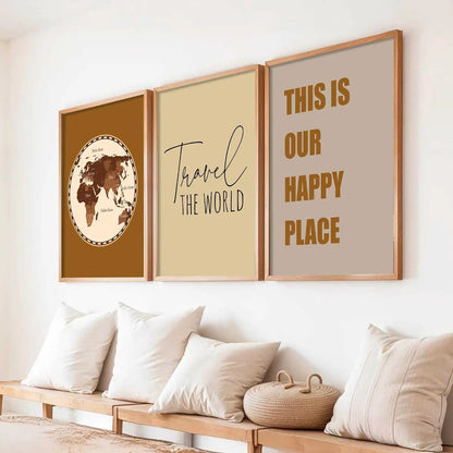 Quote  Wall   Art  Paintings for Living Room - Wall Poster With frames