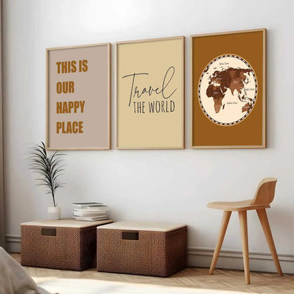 Quote  Wall   Art  Paintings for Living Room - Wall Poster With frames