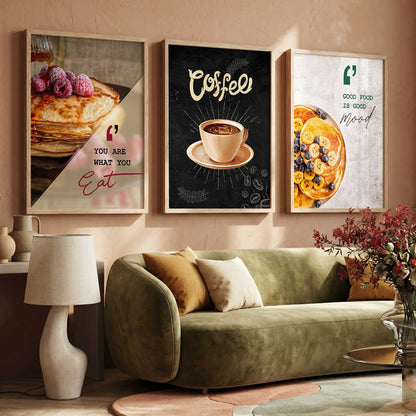 Cafe  Wall   Art  Paintings for Living Room - Wall Poster With frames