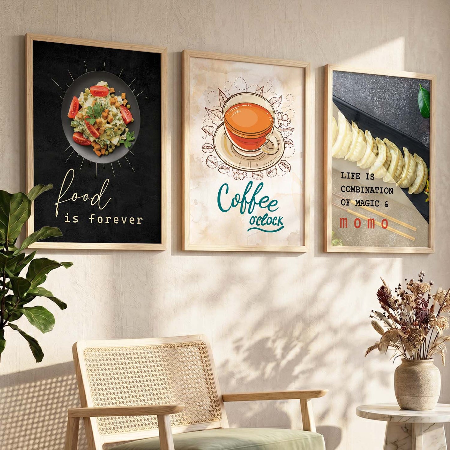 Cafe   Wall  Art  Paintings for Living Room - Wall Poster With frames