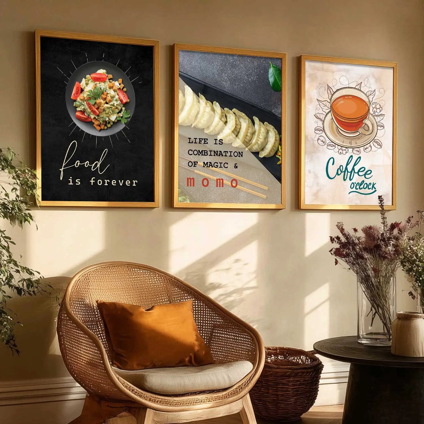 Cafe   Wall  Art  Paintings for Living Room - Wall Poster With frames