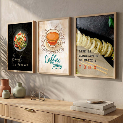 Cafe   Wall  Art  Paintings for Living Room - Wall Poster With frames