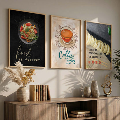 Cafe   Wall  Art  Paintings for Living Room - Wall Poster With frames