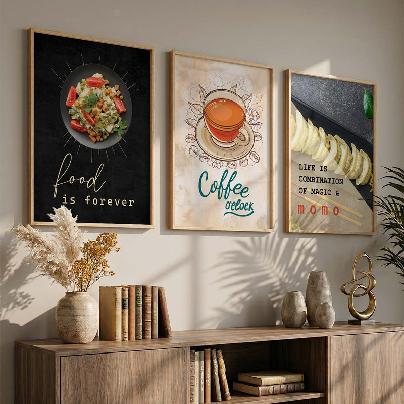 Cafe   Wall  Art  Paintings for Living Room - Wall Poster With frames