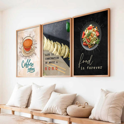 Cafe   Wall  Art  Paintings for Living Room - Wall Poster With frames