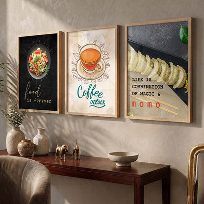 Cafe   Wall  Art  Paintings for Living Room - Wall Poster With frames