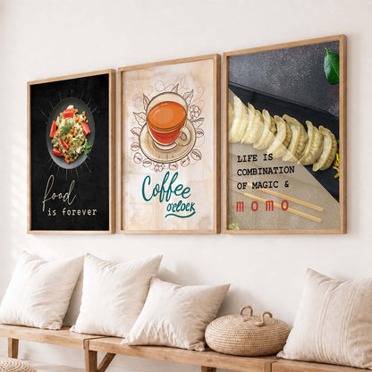 Cafe   Wall  Art  Paintings for Living Room - Wall Poster With frames