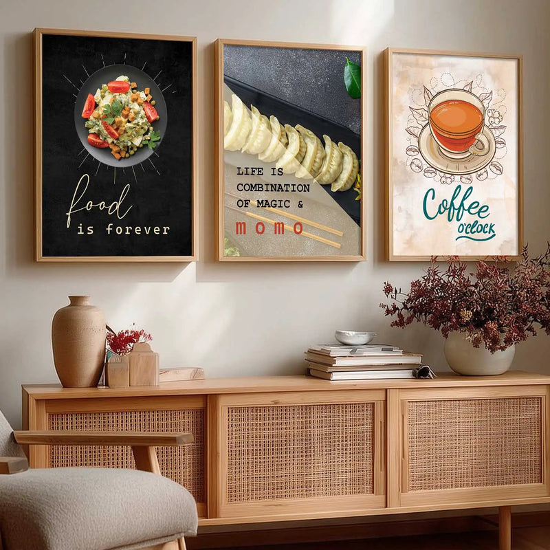 Cafe   Wall  Art  Paintings for Living Room - Wall Poster With frames