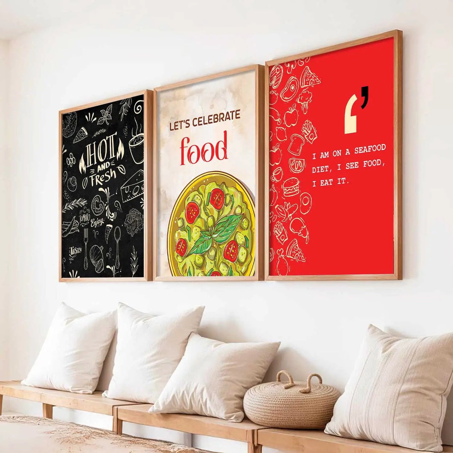 Restaurant Wall Art Paintings for Living Room - Wall Poster With frames by Kotart store
