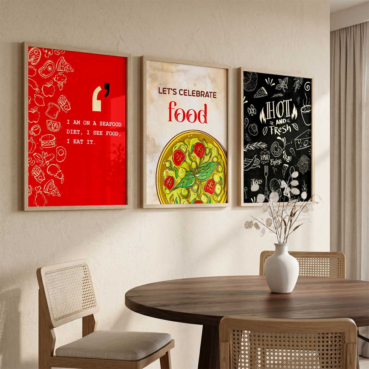 Restaurant   Wall  Art Paintings for Living Room - Wall Poster With frames