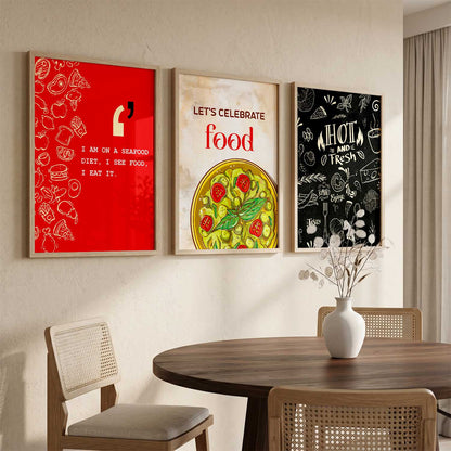 Restaurant   Wall  Art Paintings for Living Room - Wall Poster With frames