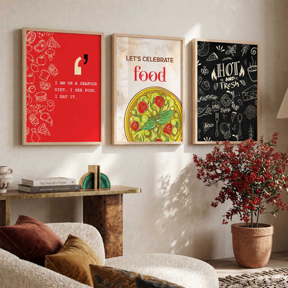 Restaurant   Wall  Art Paintings for Living Room - Wall Poster With frames