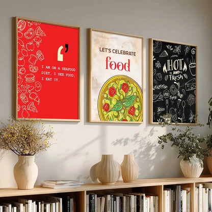 Restaurant Wall Art Paintings for Living Room - Wall Poster With frames by Kotart store