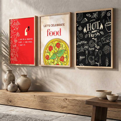 Restaurant   Wall  Art Paintings for Living Room - Wall Poster With frames