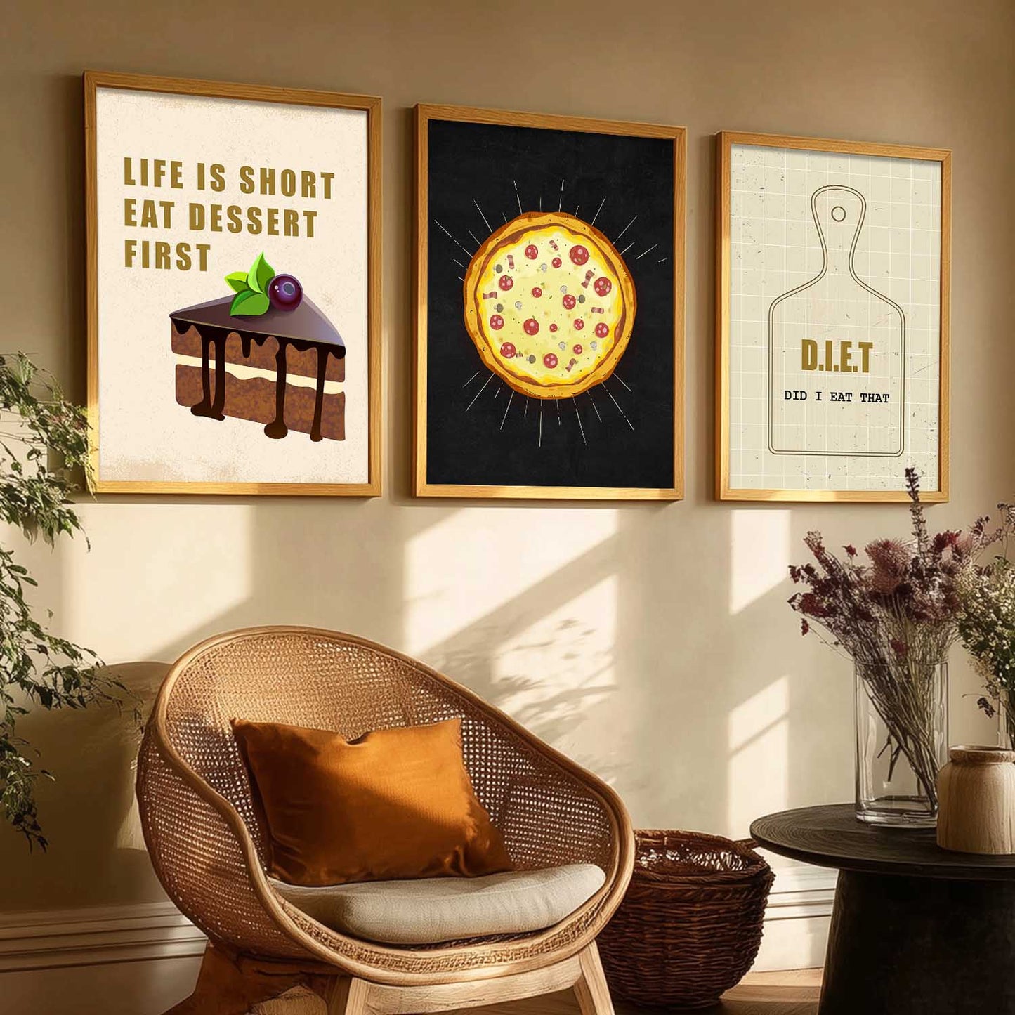 Cafe   Wall  Art  Paintings for Living Room - Wall Poster With frames