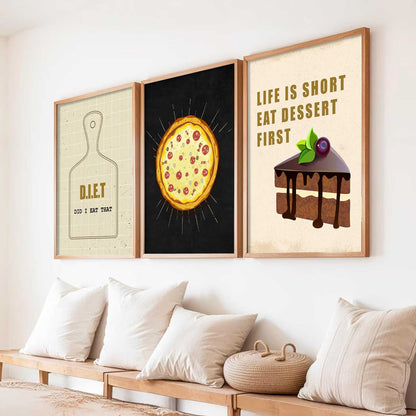 Cafe   Wall  Art  Paintings for Living Room - Wall Poster With frames