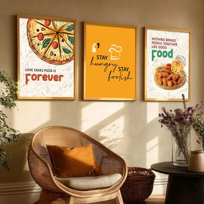 Restaurant  Wall  Art Paintings for Living Room - Wall Poster With frames