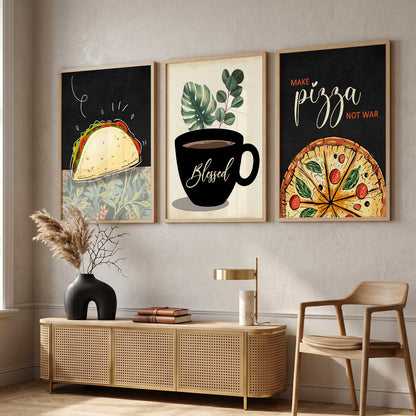 Cafe Wall Art Paintings for Living Room - Wall Poster With frames