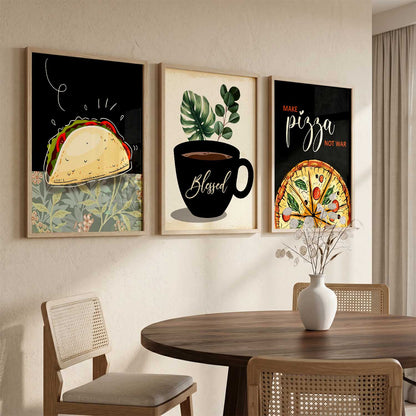 Cafe Wall Art Paintings for Living Room - Wall Poster With frames