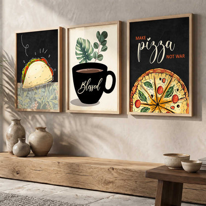 Cafe Wall Art Paintings for Living Room - Wall Poster With frames