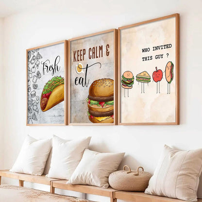 Cafe Wall Art  Paintings for Living Room - Wall Poster With frames