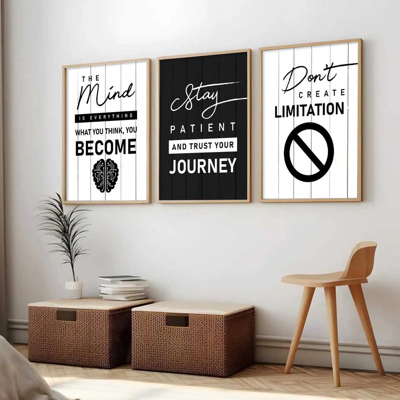 Motivational   Wall Art  Paintings for Living Room - Wall Poster With frames