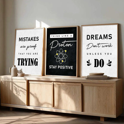 Motivational  Wall  Art Paintings for Living Room - Wall Poster With frames