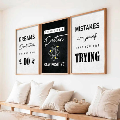 Motivational  Wall  Art Paintings for Living Room - Wall Poster With frames