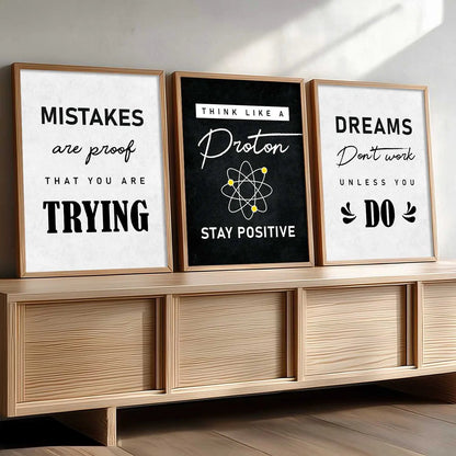 Motivational  Wall  Art Paintings for Living Room - Wall Poster With frames