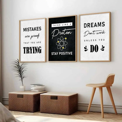 Motivational  Wall  Art Paintings for Living Room - Wall Poster With frames