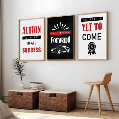 Motivational Wall Art Paintings for Living Room - Wall Poster With frames by Kotart store
