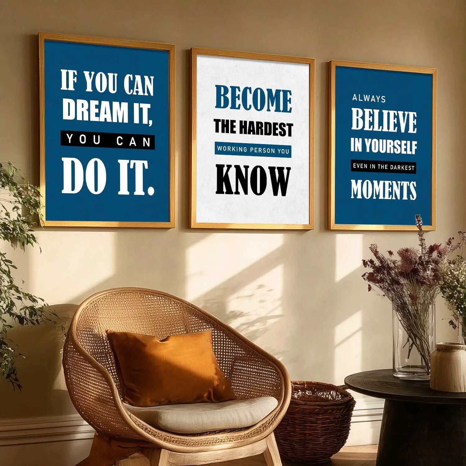 Motivational Wall Art Paintings for Living Room - Wall Poster With frames by Kotart store
