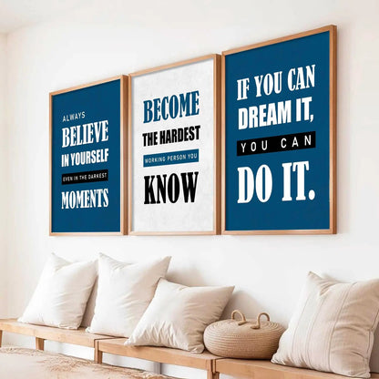 Motivational Wall Art Paintings for Living Room - Wall Poster With frames by Kotart store