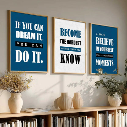 Motivational Wall Art Paintings for Living Room - Wall Poster With frames by Kotart store