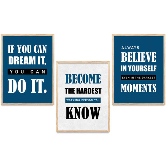 Motivational  Wall Art Paintings for Living Room - Wall Poster With frames