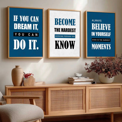Motivational Wall Art Paintings for Living Room - Wall Poster With frames by Kotart store