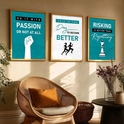 Motivational   Wall  Art  Paintings for Living Room - Wall Poster With frames