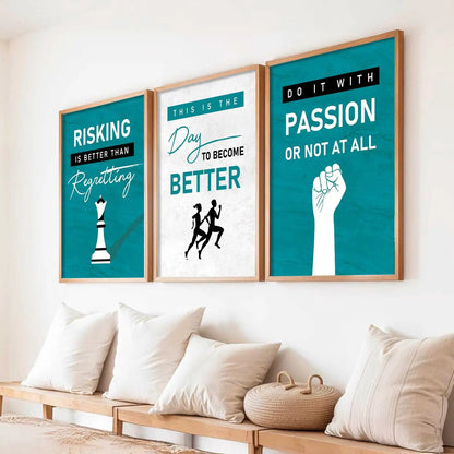 Motivational   Wall  Art  Paintings for Living Room - Wall Poster With frames