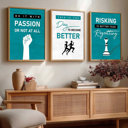 Motivational   Wall  Art  Paintings for Living Room - Wall Poster With frames
