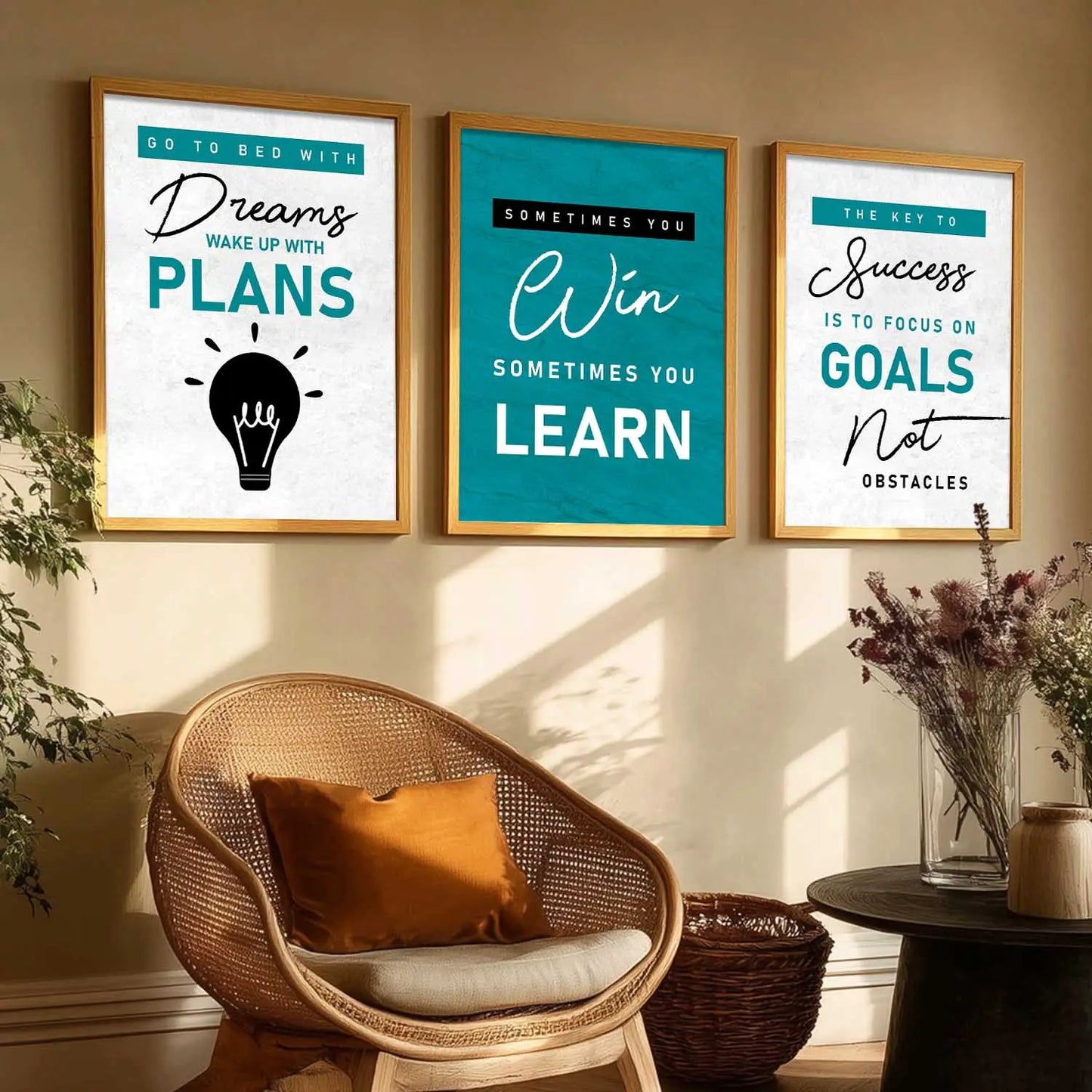 Motivational    Wall  Art  Paintings for Living Room - Wall Poster With frames